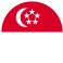 Singapore flag representing the country of Singapore